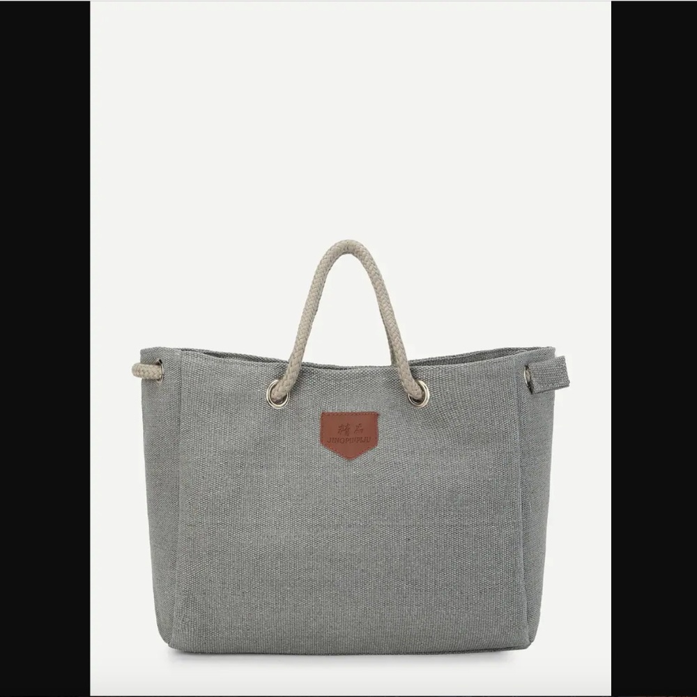 Rope Handle Canvas Tote Bag